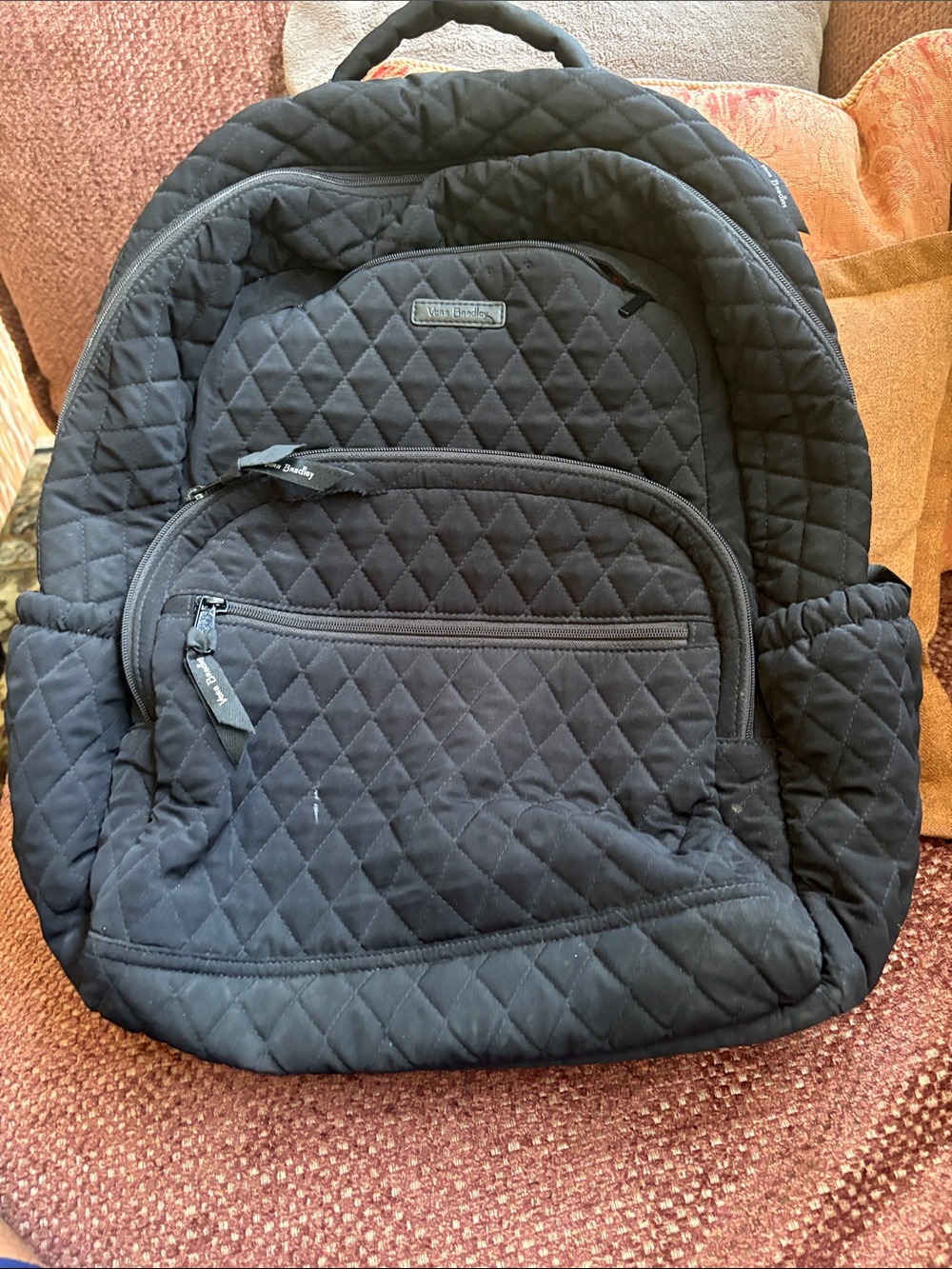 Vera Bradley Quilted Black Travel Backpack